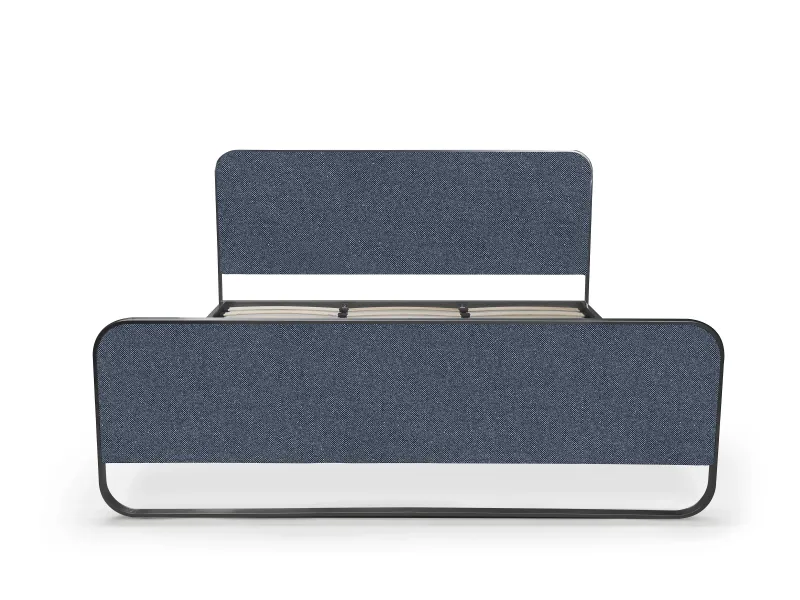 Chloe Queen Size Double Bed in Grey Color